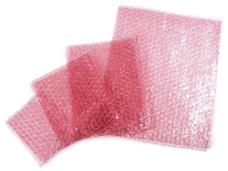 ESD-Luftpolstertasche, rosa, ableitend, 150 x 200 mm