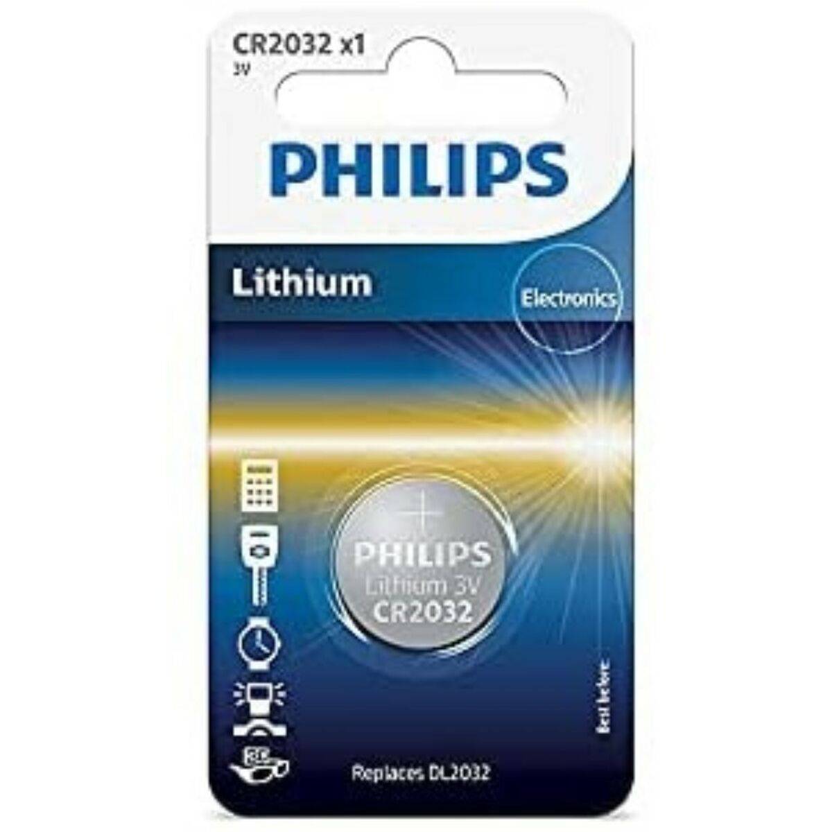 Philips Lithium Button Cell CR2032 - Battery - CR2032