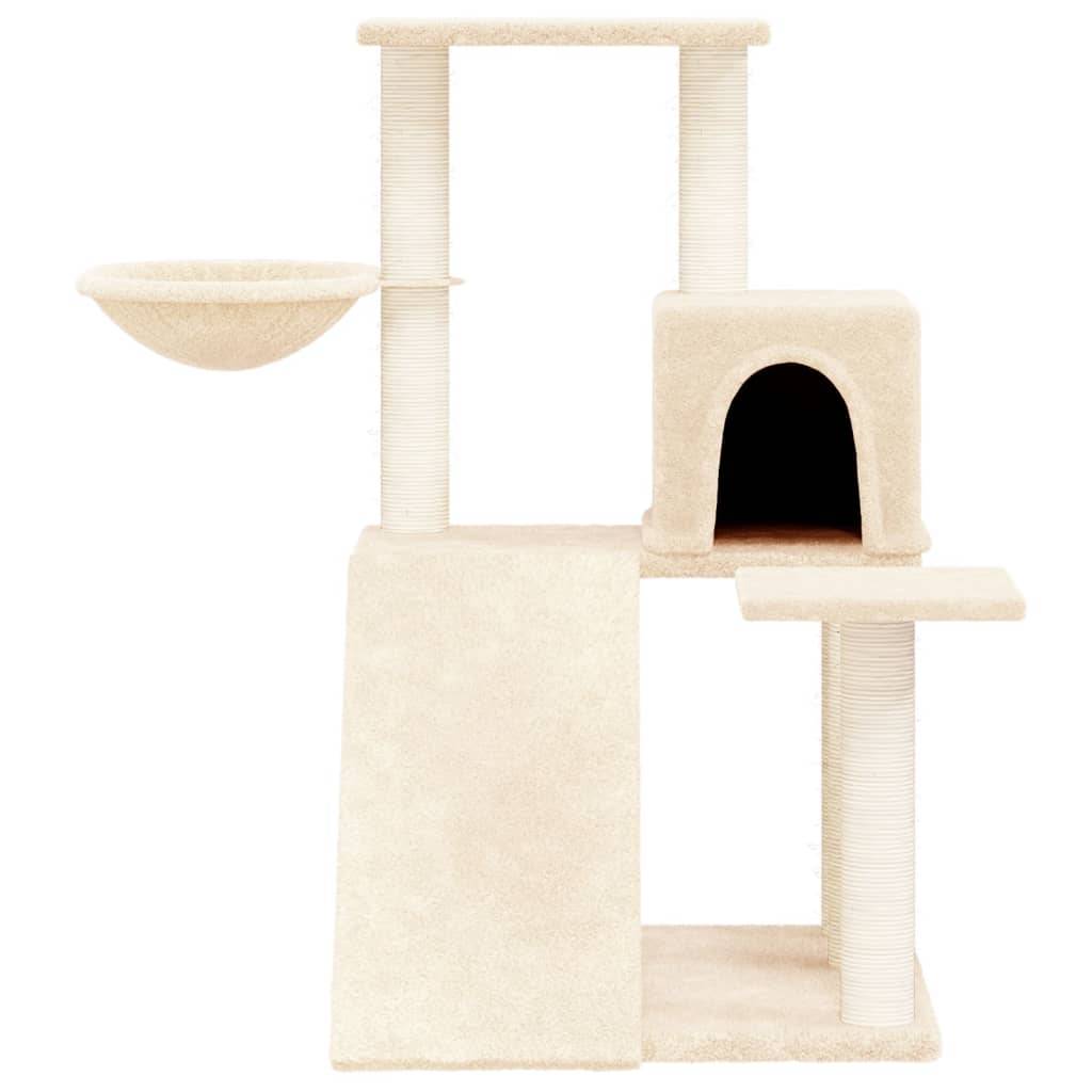 vidaXL Kratzbaum mit Sisal-Kratzsäulen Creme 82 cm