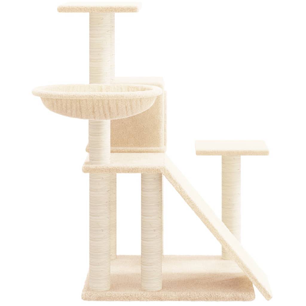 vidaXL Kratzbaum mit Sisal-Kratzsäulen Creme 82 cm