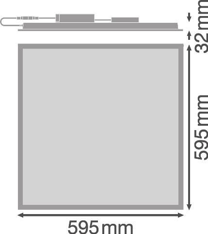 Ledvance LED-Panel M600 840, ML PLCMFT600P28840U19PS 125 mA, 100000 h, 130 lm/W, 3640 lm, 4000 K