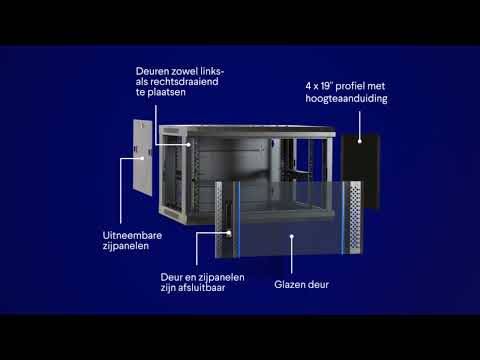 Danicom - 18 HE Serverschrank, Wandgehäuse, mit Glastür, Weiß, (BxTxH) 600 x 450 x 900mm