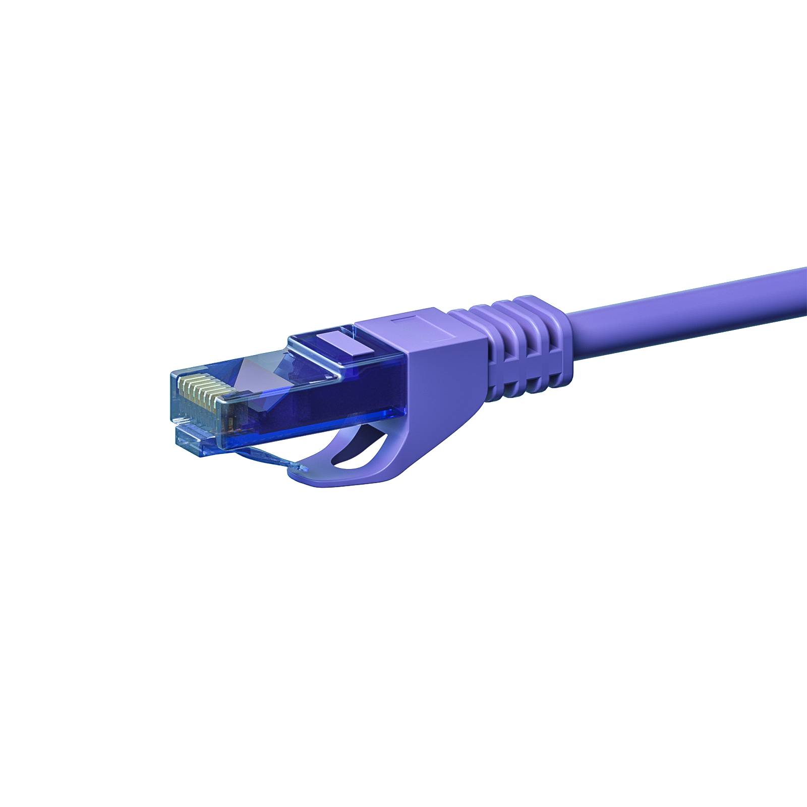 Danicom - CAT6a Netzwerkkabel 100% Kupfer - U/UTP - 7,50 meter - Violett
