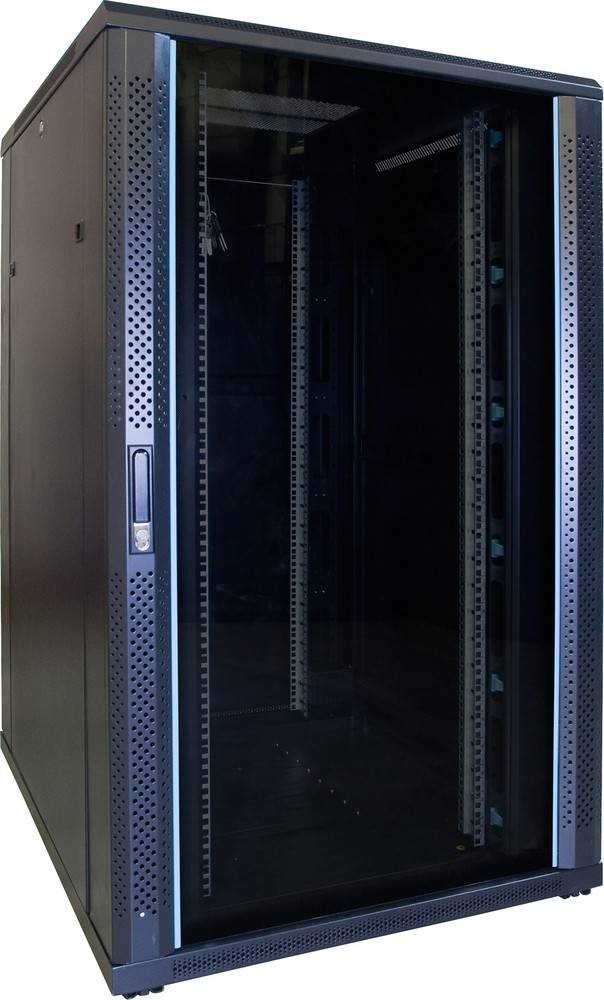 Danicom - 27 HE 19” Serverschrank, mit Glastür (BxTxH) 800 x 1000 x 1400mm