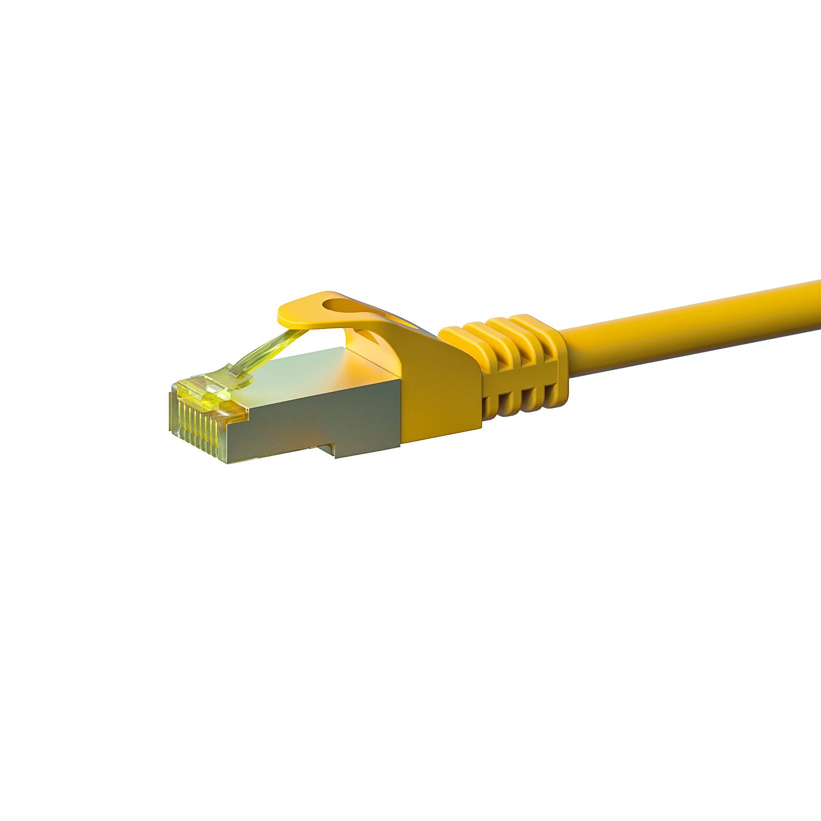 Danicom - RJ45 Netzwerkkabel S/FTP (PiMF), mit CAT 7 Rohkabel, Gelb, 20m