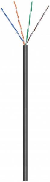 Danicom - CAT6 U/UTP 50m outdoor Netzwerkkabel flexibel Schwarz CCA
