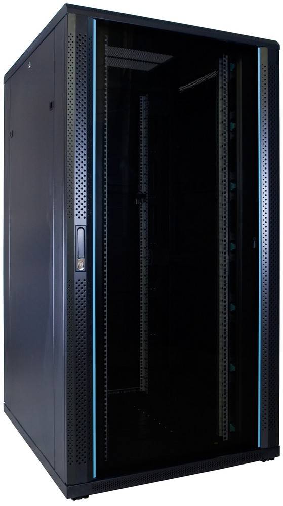 Danicom - 32 HE 19” Serverschrank, mit Glastür (BxTxH) 800 x 1000 x 1600mm