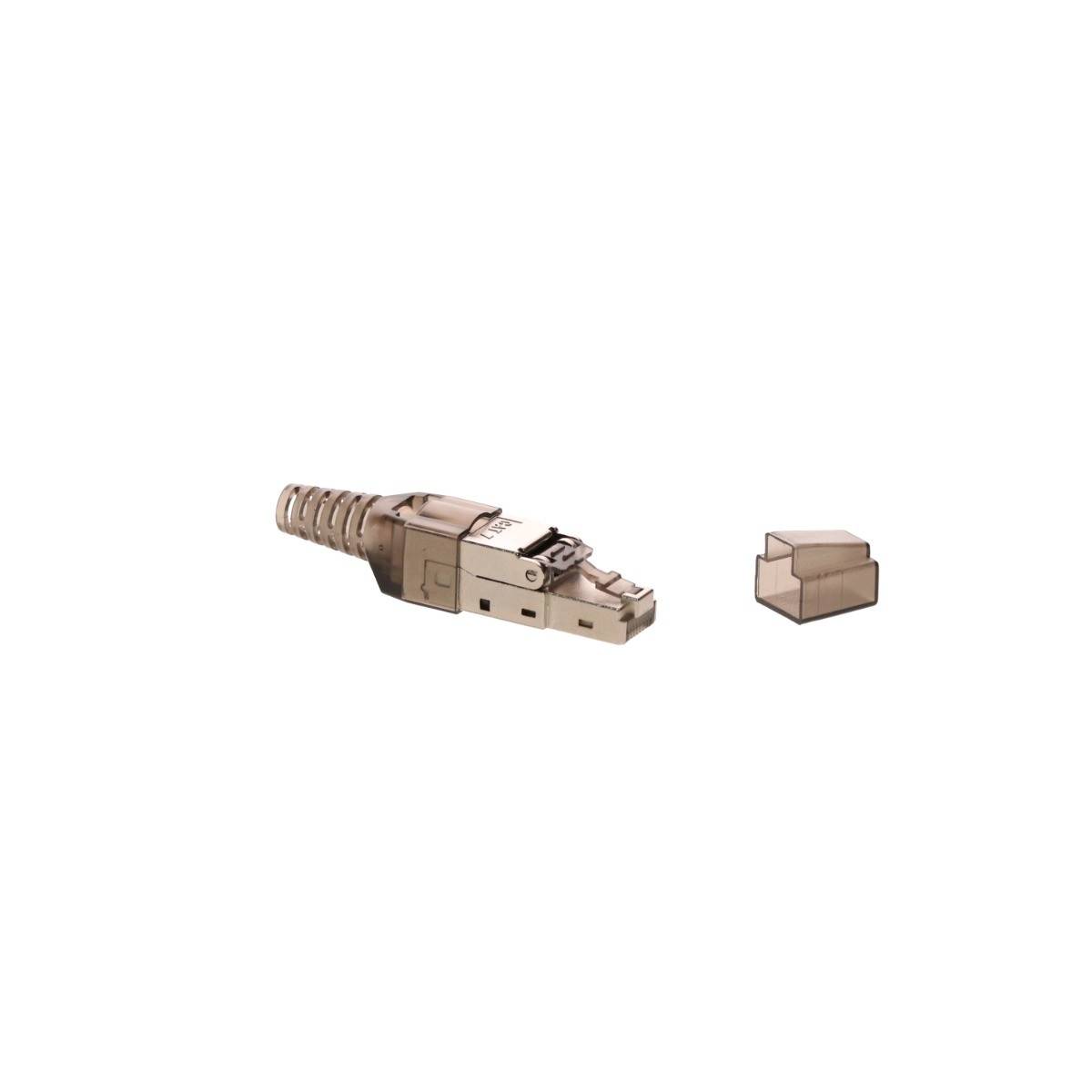 Danicom - S/FTP CAT7 Toolless RJ45 Netzwerkstecker - für Starrleiter