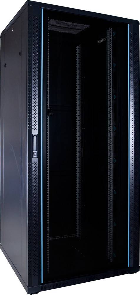 Danicom - 37 HE 19” Serverschrank, mit Glastür (BxTxH) 800 x 800 x 1800mm