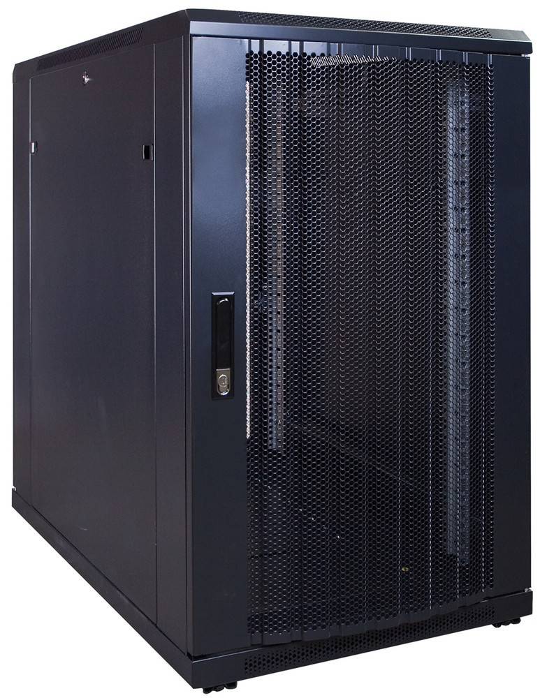 Danicom - 18 HE 19” Serverschrank, mit perforierter Fronttür (BxTxH) 600 x 1000 x 1000mm