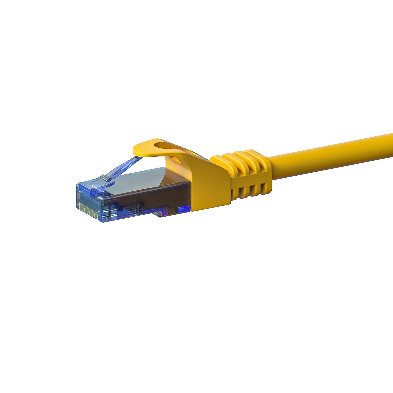 Danicom - CAT6a Netzwerkkabel 100% Kupfer - U/UTP - 0,50 Meter - Gelb