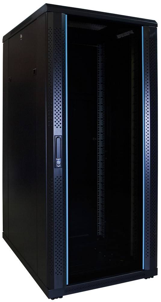 Danicom - 27 HE 19” Serverschrank, mit Glastür (BxTxH) 600 x 800 x 1400mm