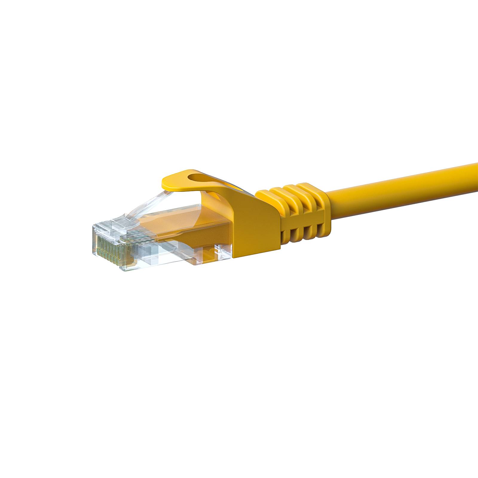 Danicom - CAT5e Netzwerkkabel, U/UTP, 0.50 meter, Gelb, 100% Kupfer