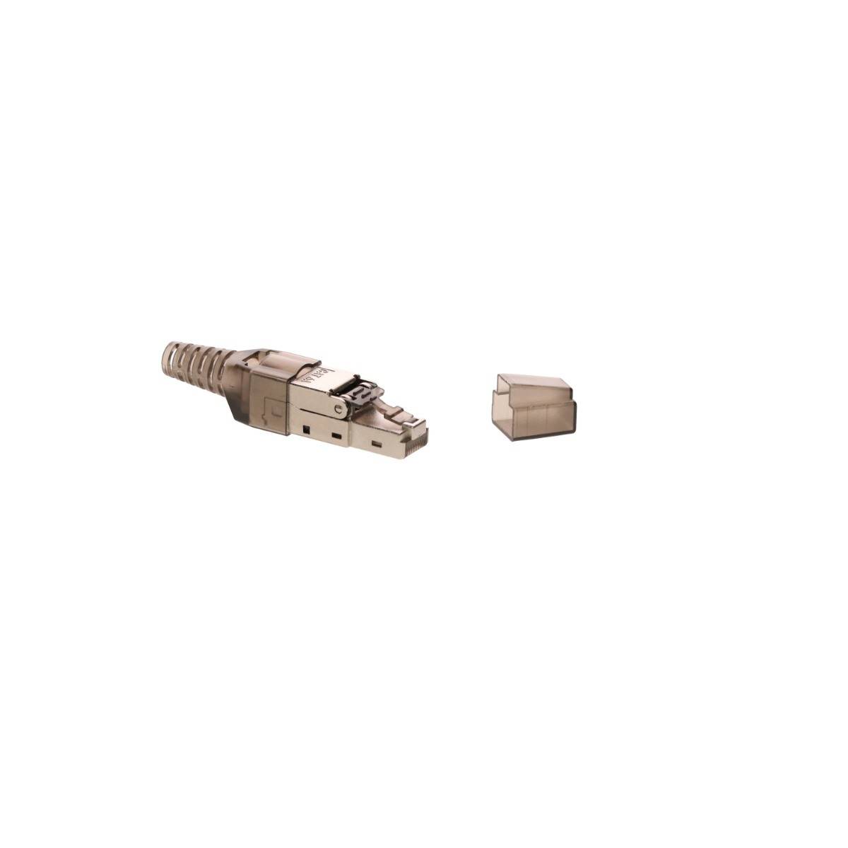 Danicom - S/FTP CAT6a Toolless RJ45 Netzwerkstecker - für Starrleiter