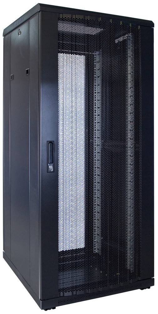 27 HE 19” Serverschrank, mit perforierter Fronttür (BxTxH) 600 x 600 x 1400mm