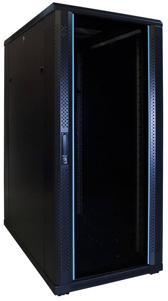 Danicom - 27 HE 19” Serverschrank, mit Glastür (BxTxH) 600 x 1000 x 1400mm