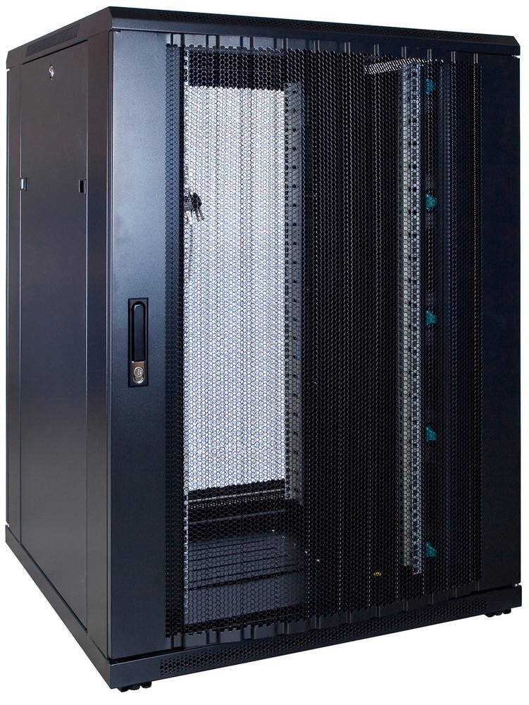 Danicom - 22 HE 19” Serverschrank, mit perforierter Fronttür (BxTxH) 800 x 800 x 1200mm