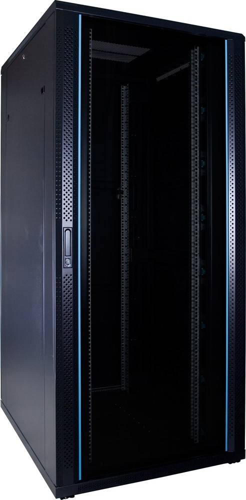 Danicom - 37 HE 19” Serverschrank, mit Glastür (BxTxH) 800 x 1000 x 1800mm