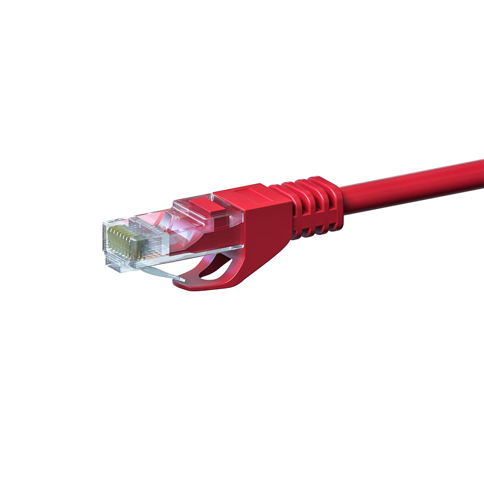 Danicom - CAT5e Netzwerkkabel, U/UTP, 30 meter, Rot, 100% Kupfer