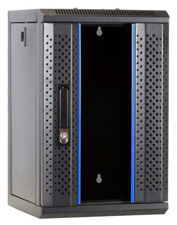 Danicom - 9 HE, 10” Serverschrank, mit Glastür, (BxTxH) 312x310x486mm