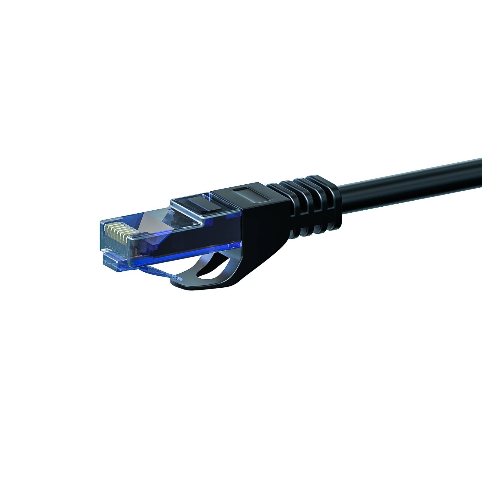 Danicom - CAT6a Netzwerkkabel 100% Kupfer - U/UTP - 2 Meter - Schwarz