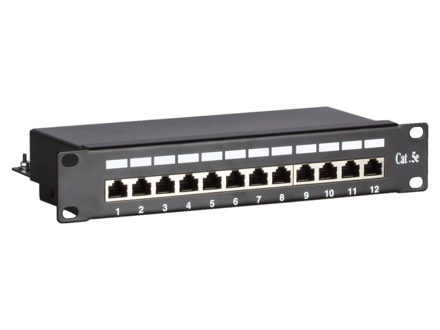 Danicom - Patchpanel 10”, 12-fach FTP Patchpanel CAT 5e