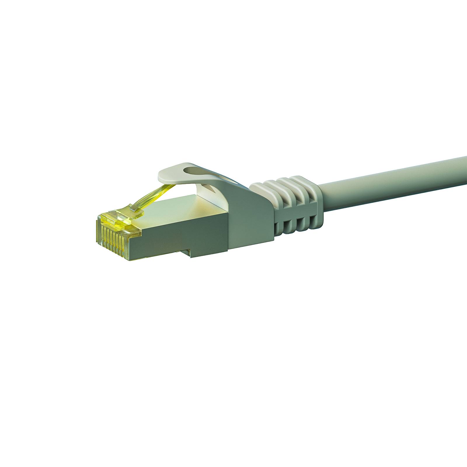 Danicom - RJ45 Netzwerkkabel S/FTP (PiMF), mit CAT 7 Rohkabel, Grau, 1,50m