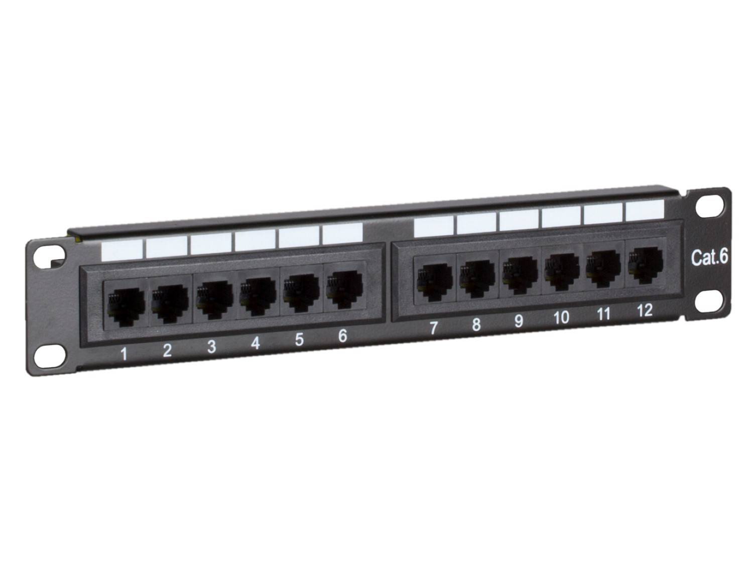 Danicom - Patchpanel 10”, 12-fach UTP Patchpanel CAT 6