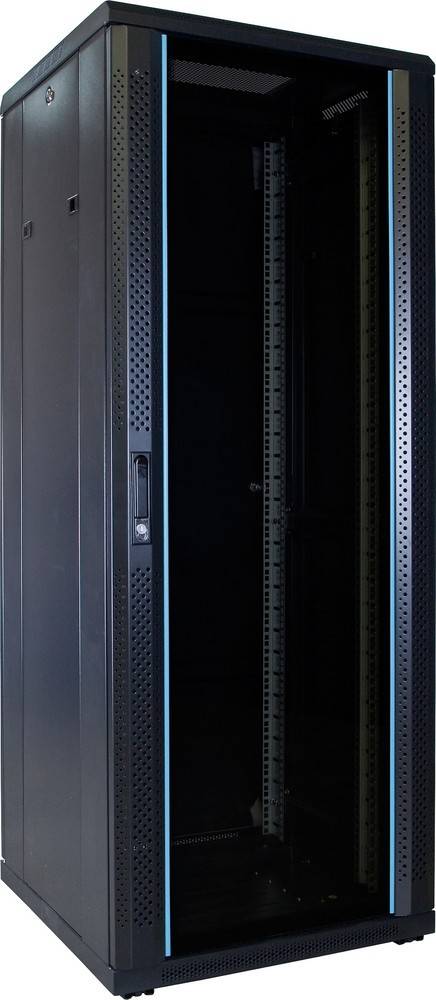 Danicom - 32 HE 19” Serverschrank, mit Glastür (BxTxH) 600 x 600 x 1600mm