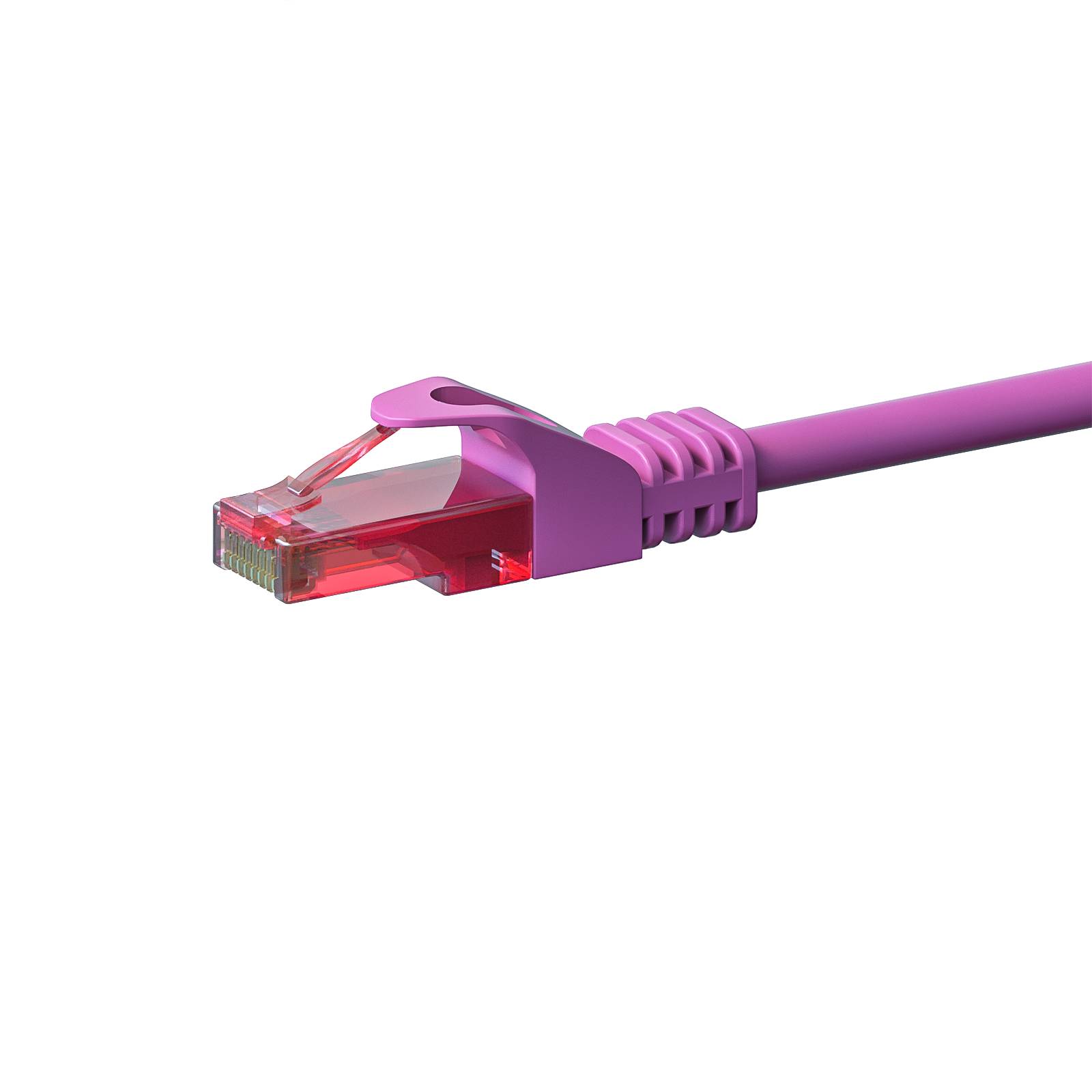 Danicom - CAT6 Netzwerkkabel, U/UTP, 50 Meter, Rosa, 100% Kupfer