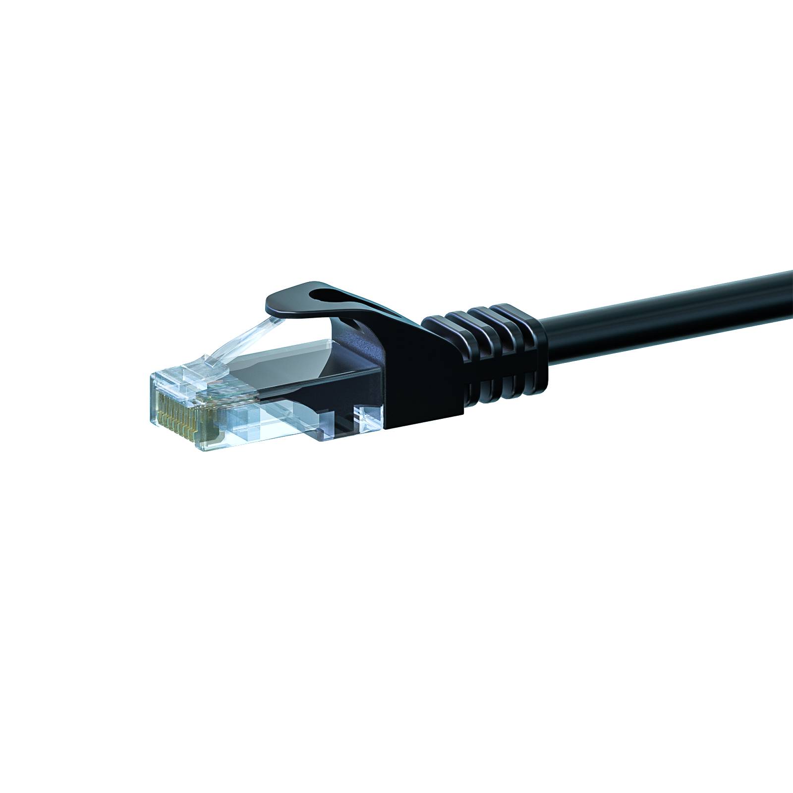 Danicom - CAT5e Netzwerkkabel, U/UTP, 7 meter, Schwarz, 100% Kupfer