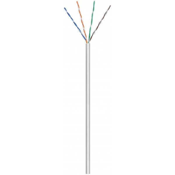 Danicom - CAT6 Netzwerkkabel, U/UTP, AWG 24/7 (Flexibel), 305 Meter, Grau, CCA