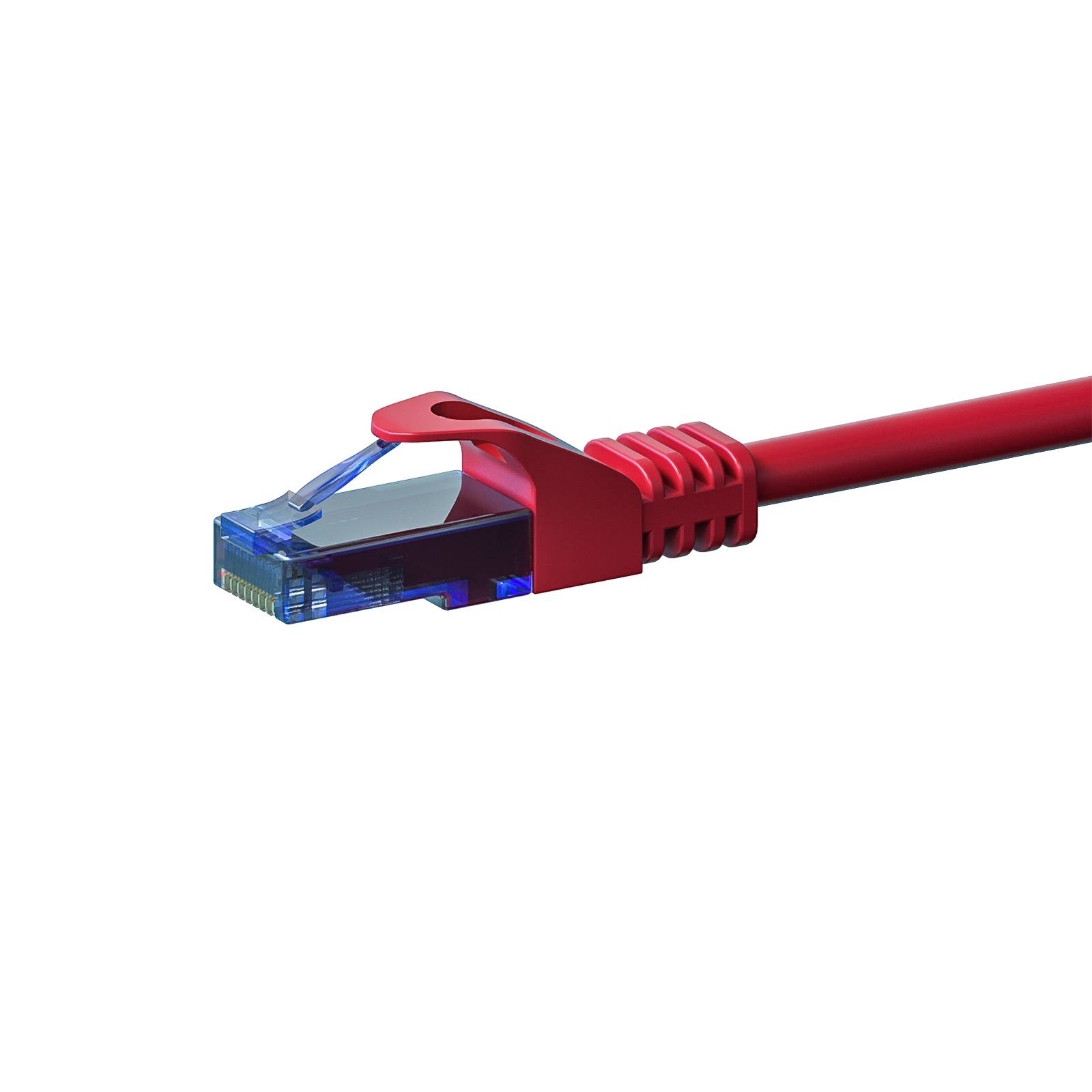 Danicom - CAT6a Netzwerkkabel 100% Kupfer - U/UTP - 15 Meter - Rot