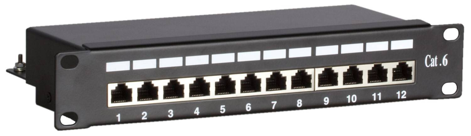 Danicom - Patchpanel 10”, 12-fach FTP Patchpanel CAT 6