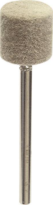 Schleifzubehör: Ein zylinderförmiger Schleifaufsatz auf einem Metallstift, geeignet für präzises Schleifen oder Polieren.