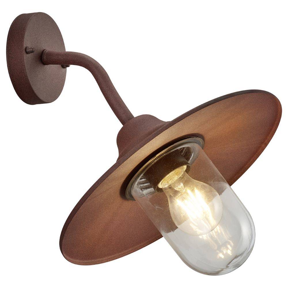 Wandleuchte BRENTA IP44 201760124E27 max 40W 32x30cm Rost Glas