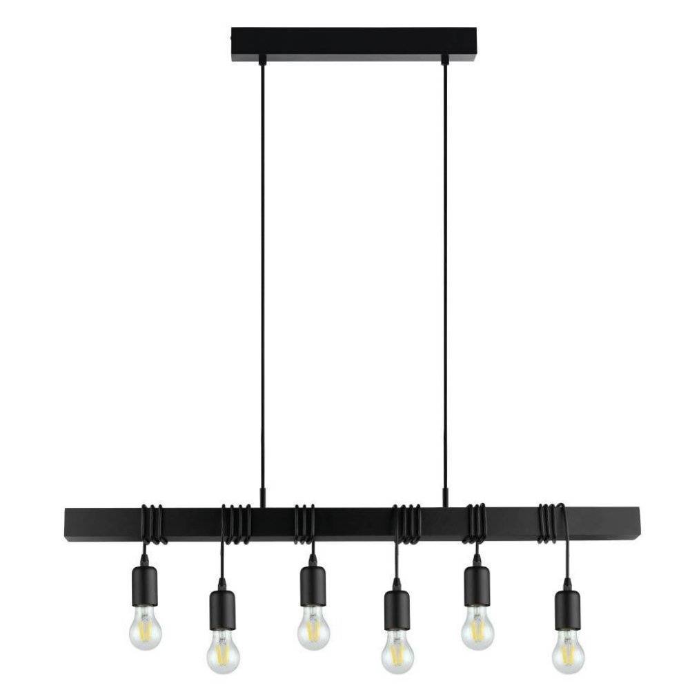 EGLO Townshend - Festmontage - Schwarz - Schwarz - Stahl - Holz - Holz - Schwarz