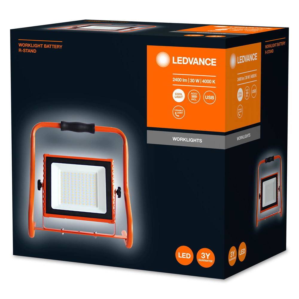 LEDVANCE WORKLIGHTS BATTERY 30W LED-Baustrahler 30 W 2400 lm Kaltweiß 4058075576513