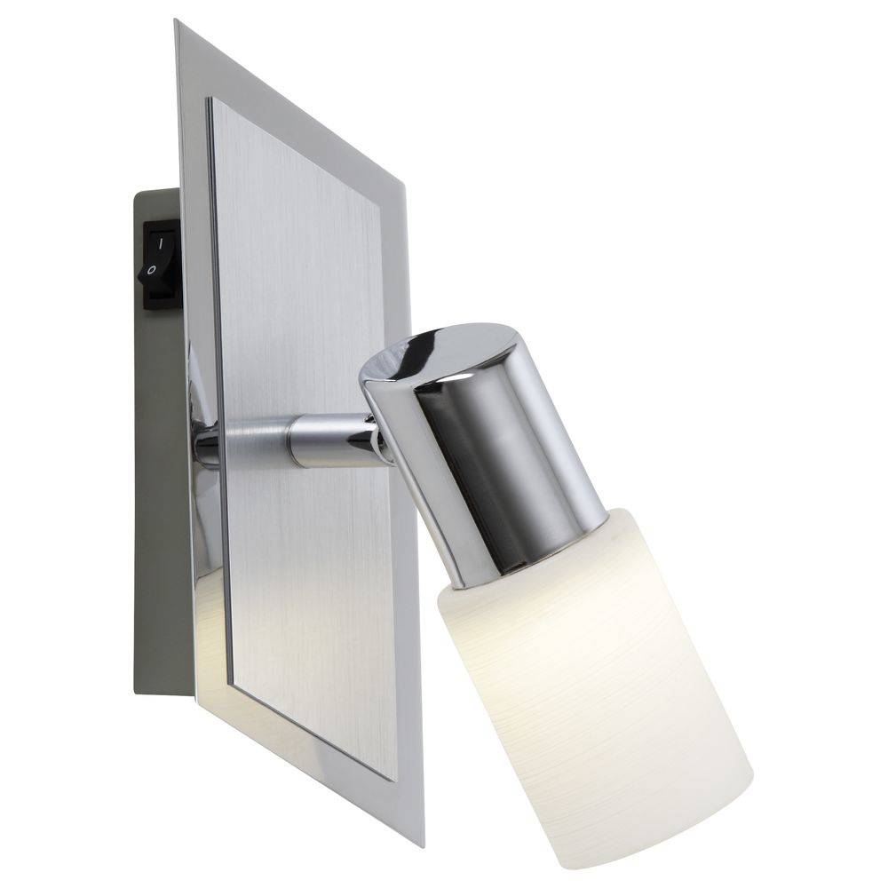 TRIO LED-Wandanbauleuchte 5W CLAPTON 3000K 400lm alu 1LED gebürstet Konv Gl_opal