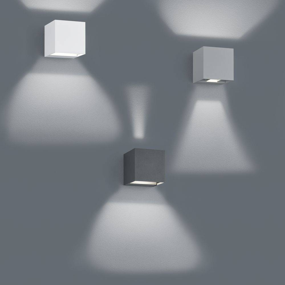 Trio 226860242 Aussen-WL ADAJA,2x3W LED/ 3000K 2x240Lm,8x8x8cm,IP54,verstellb