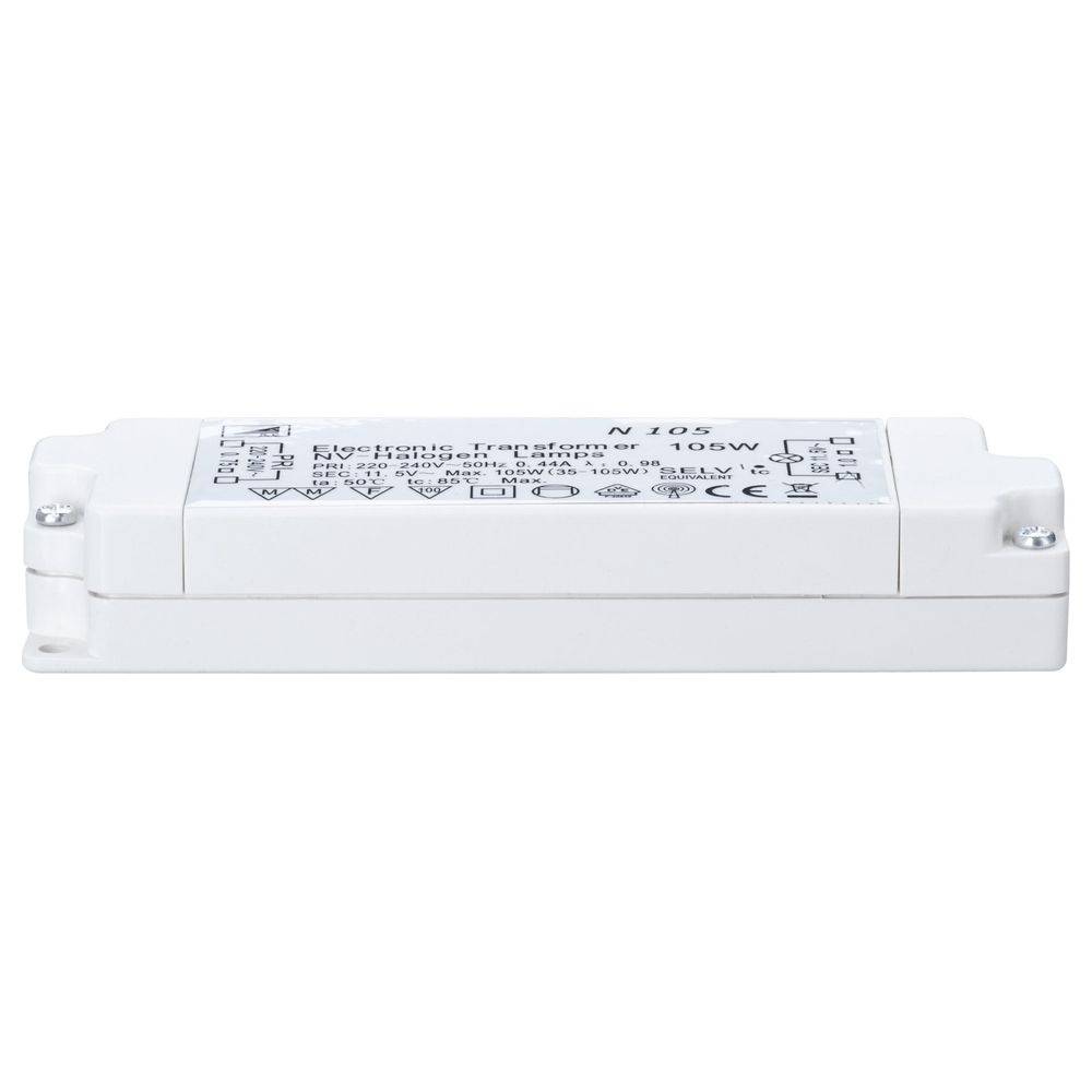 Elektroniktrafo 35-105W 230/12V 105VA weiß