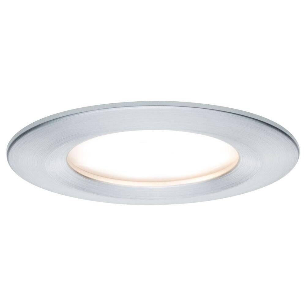 Premium LED Einbauspot Slim Coin, starr, dimmbar, rund, alu gedreht, 3er Set