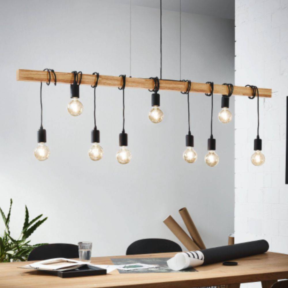 EGLO Townshend - 9 Glühbirne(n) - E27 - IP20 - Schwarz - Braun