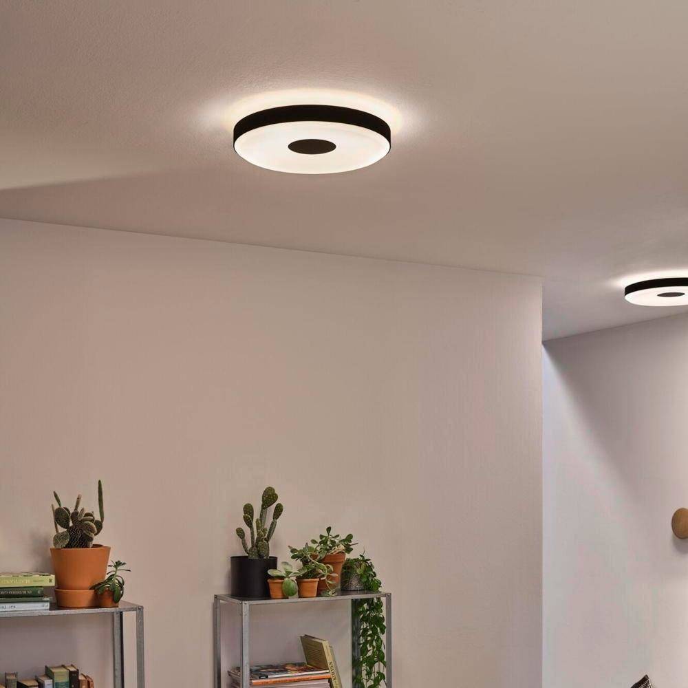 LED Deckenleuchte Puric Pane in Schwarz 2x 12,5W 1600lm