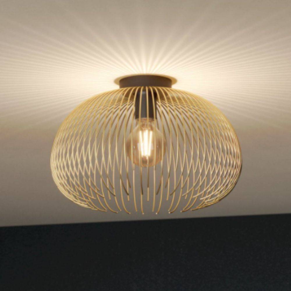 Deckenleuchte Venezuela in Gold und Schwarz E27