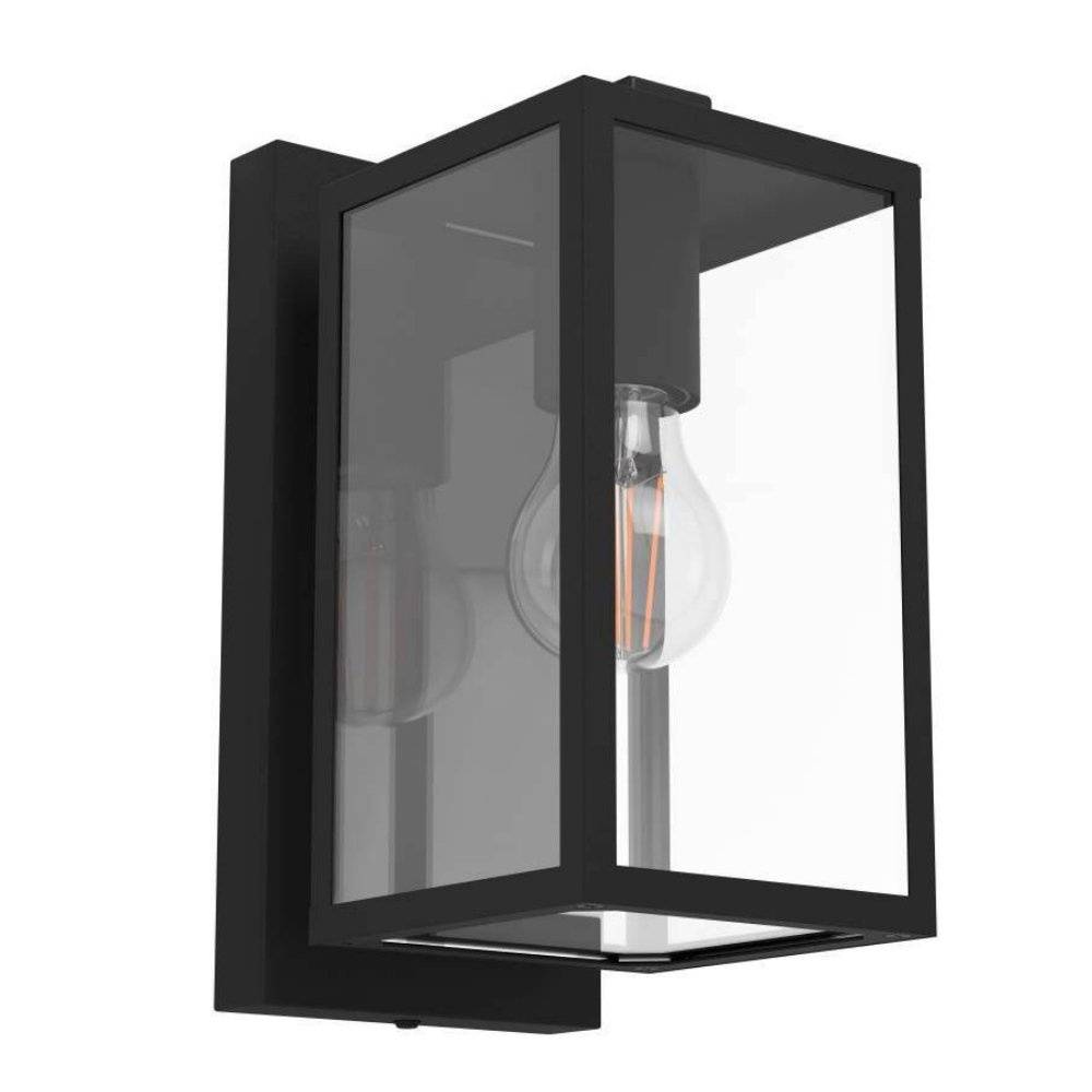 EGLO Budrone - Oberfläche - Rechteck - 1 Glühbirne(n) - E27 - IP44 - Schwarz - T