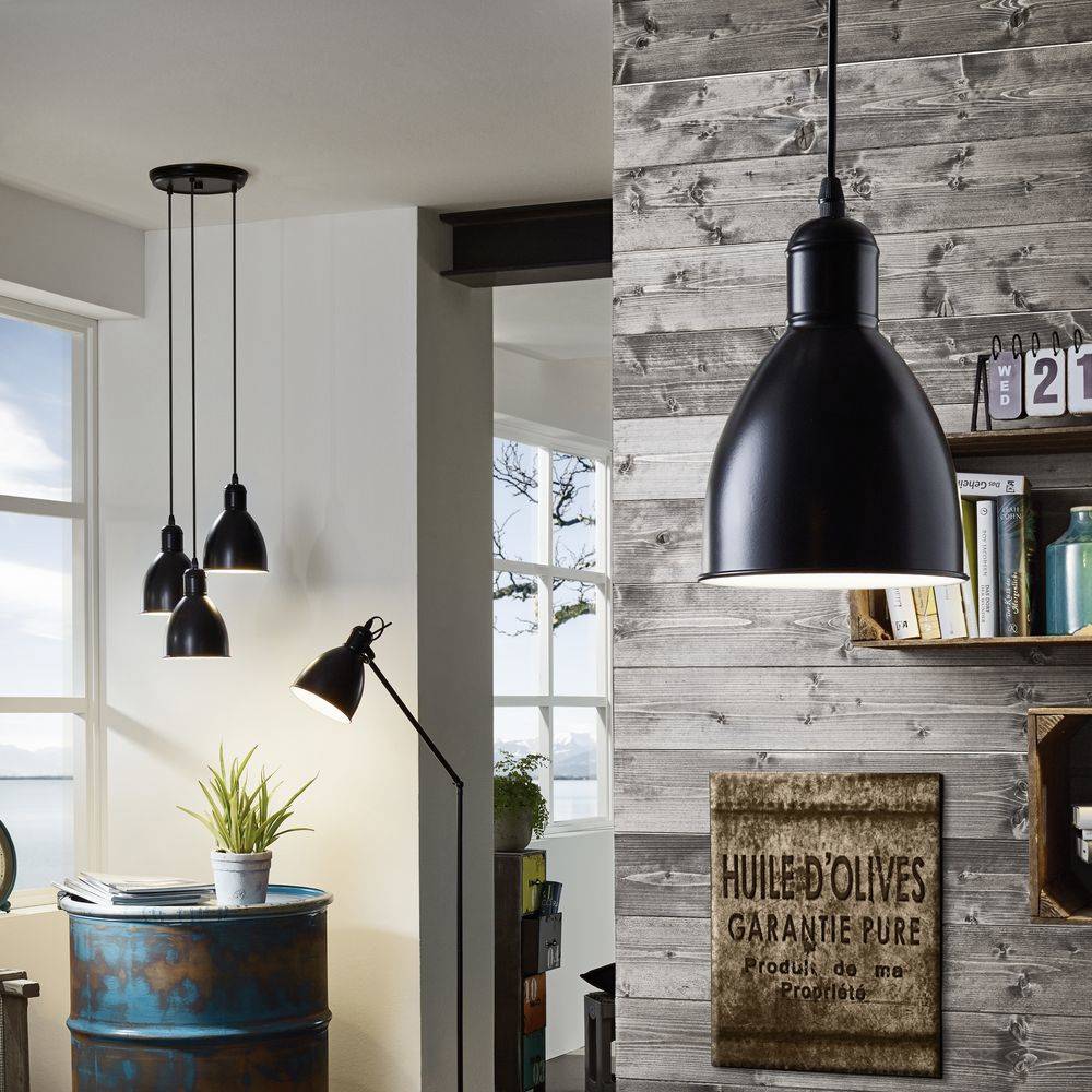 Eglo Hängeleuchte E27 schwarz 49464