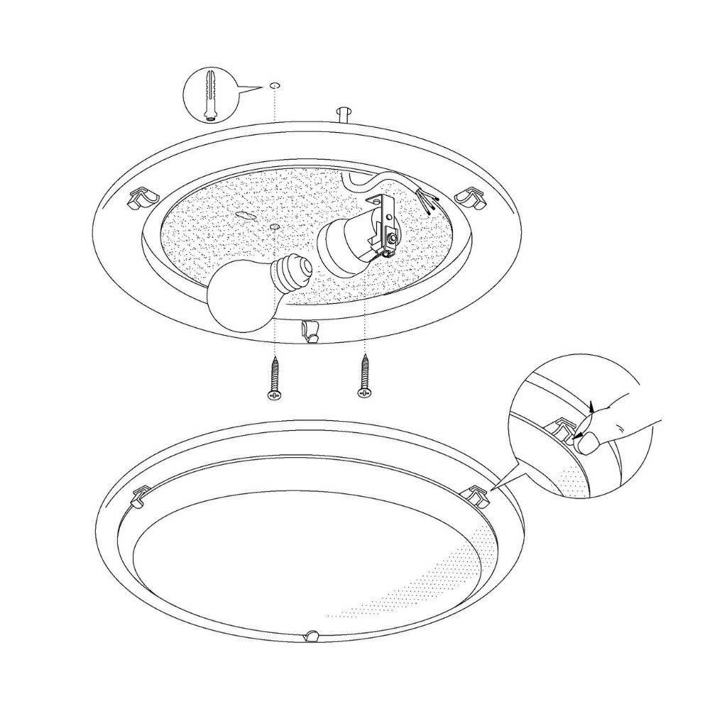 Deckenleuchte, 290mm, nickel-matt, satiniert
