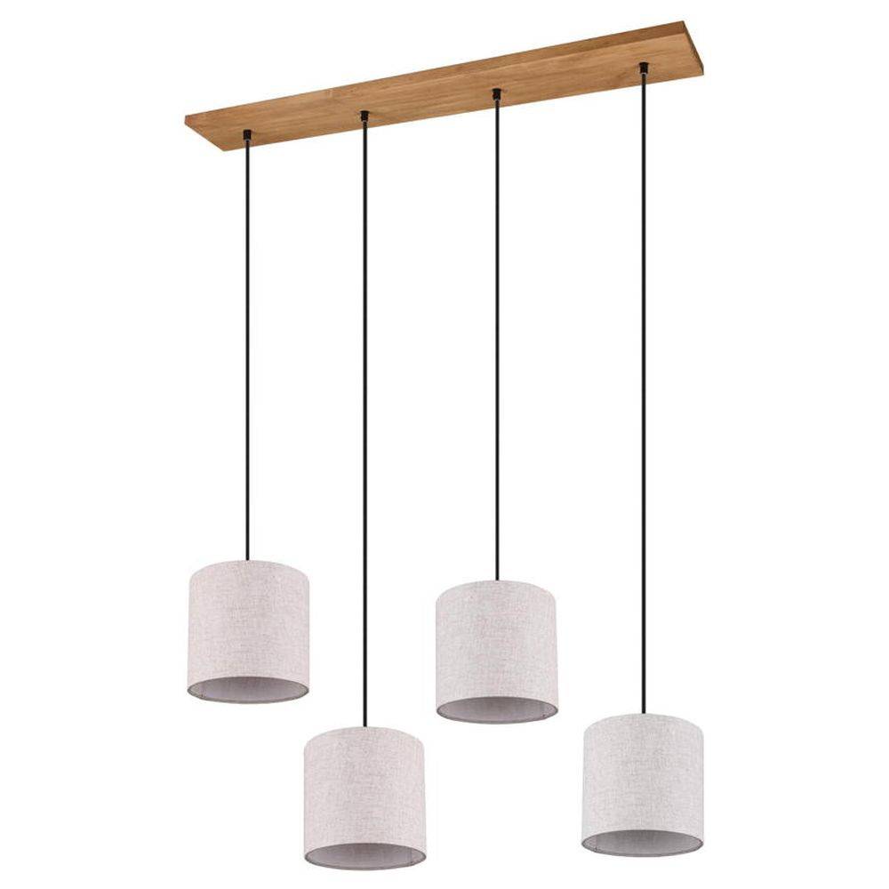 Pendeleuchte 'Elmau' 4flg nickel/weiß 302100430