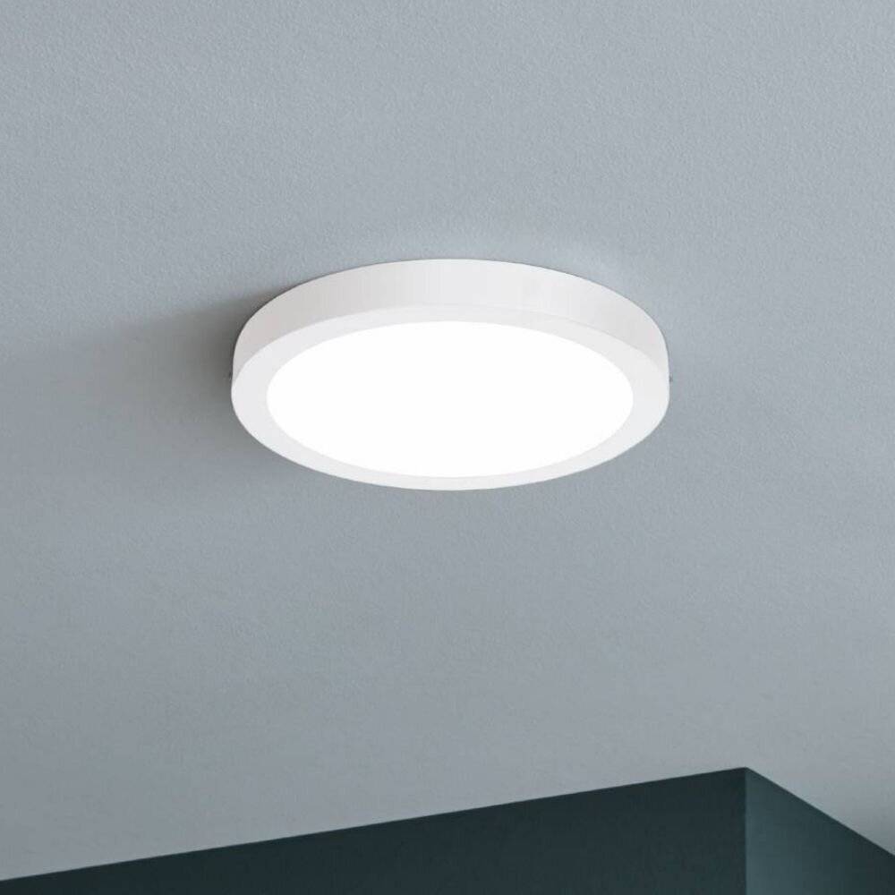 LED Deckenleuchte Fueva in Weiß 19,5W 2500lm IP44 rund